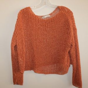 ZARA Burnt Orange Knit Sweater